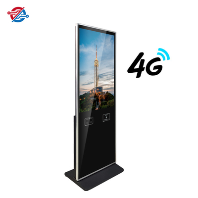 コマーシャルのために表示を広告するLCDを43インチ立てる4Gネットワーク・コネクションの床