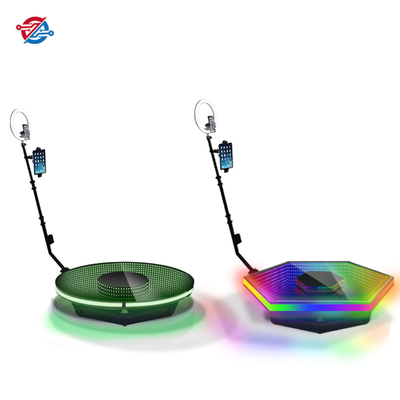 LED ミラー ガラス インテリジェント リモート コントロール Rgb ライト スローモーション回転 360 写真ブース