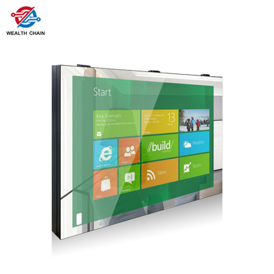 半屋外LCDデジタルの表記スマートなミラー ガラスT/R 50%/50% LCDは容量性タッチ画面を表示する