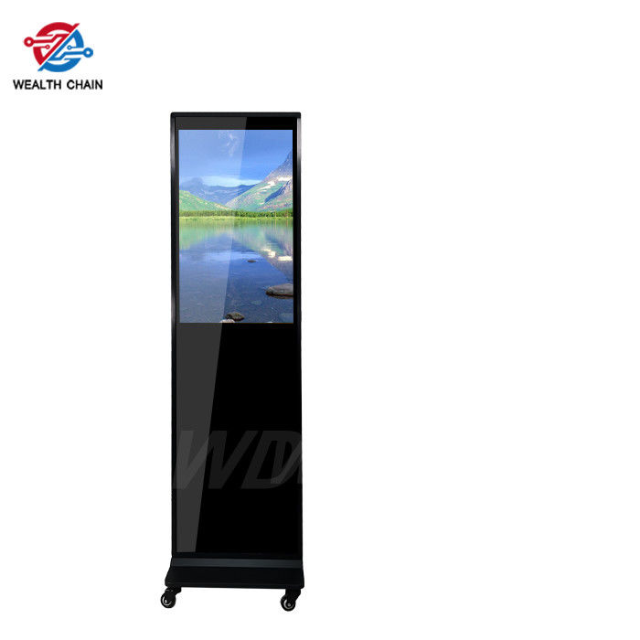 Movable wheel design 32" kisok in windows system 350nits LCD screen UHD 1080P