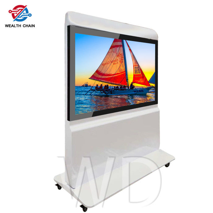 Horizontal Movable 49 Inch Indoor Digital Signage , Kiosk Interactive Touch Screen