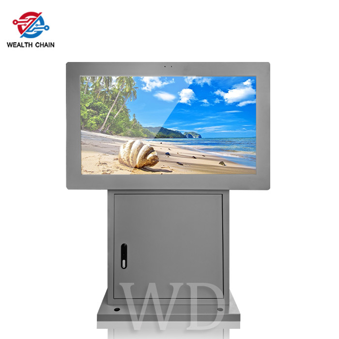 灰色の屋外のデジタル表記のキオスク1080P 4Kの決断9/16 LCDの表示